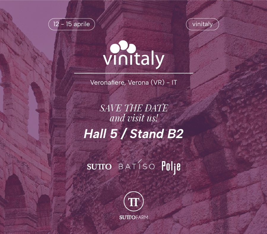 Vinitaly 2026: saremo presenti con Sutto, Batíso e Polje